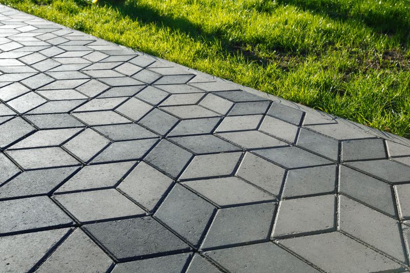 Concrete paver pathway